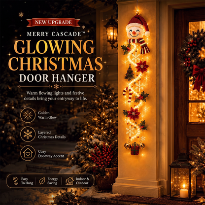 ⏳ Last Day 49% OFF – 🎄Glowing Christmas Door Hanger | 6 Festive Light Designs✨