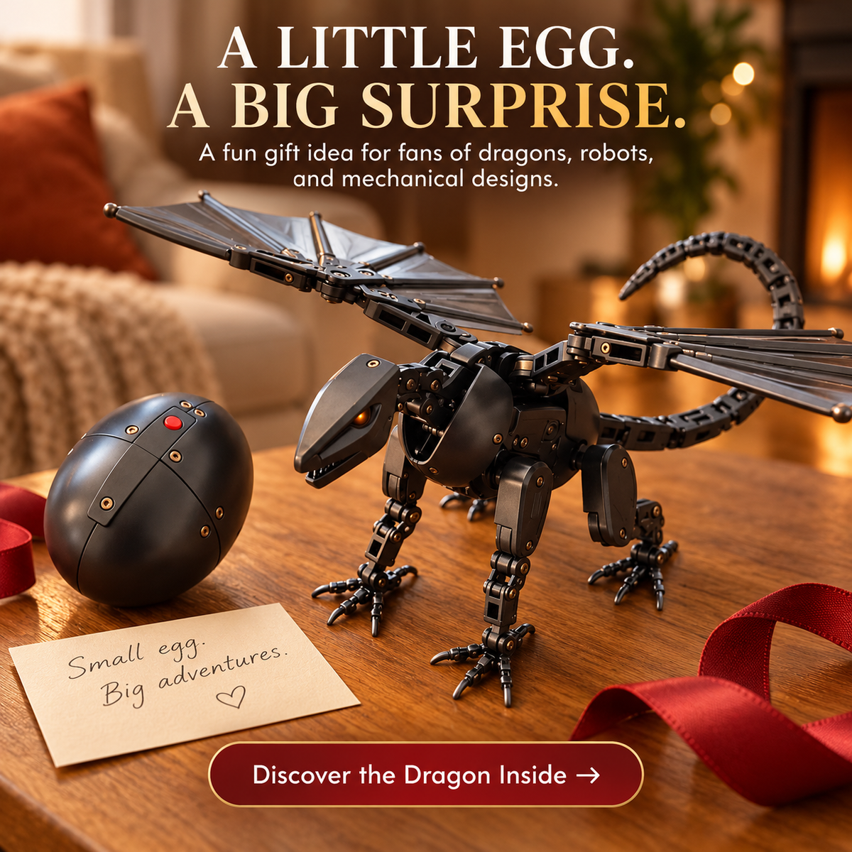 1-🔥🥚🐉 DragonMorph – Egg to Dragon Transforming Mechanical Toy