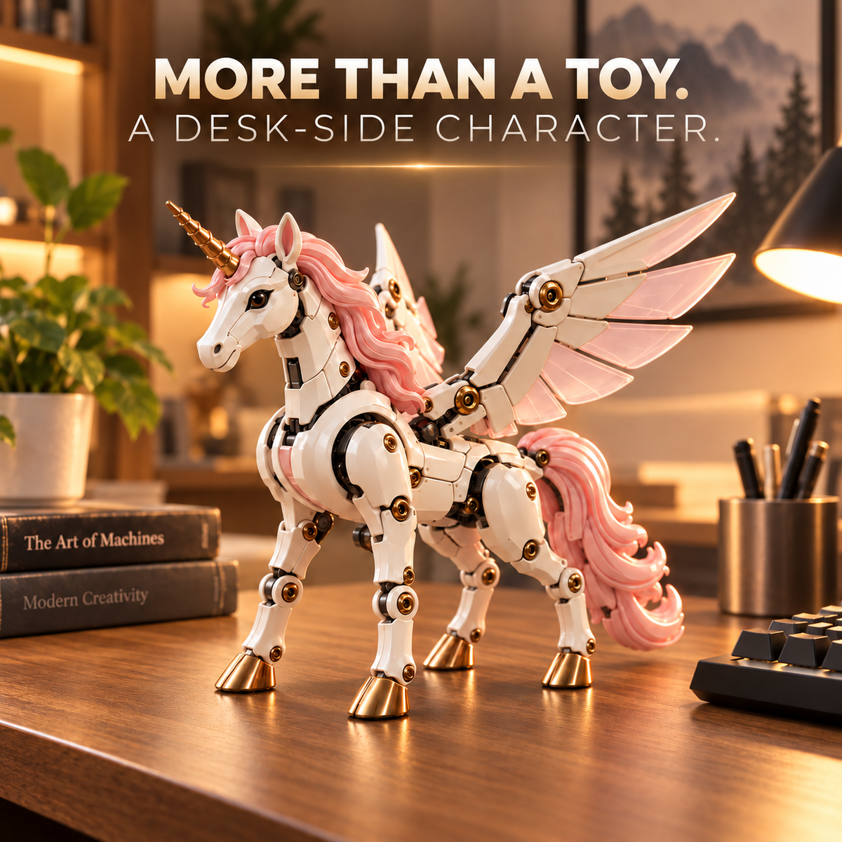 1-🦄 2-in-1 Transforming Mechanical Unicorn Egg – Winged Fantasy Figure!!!