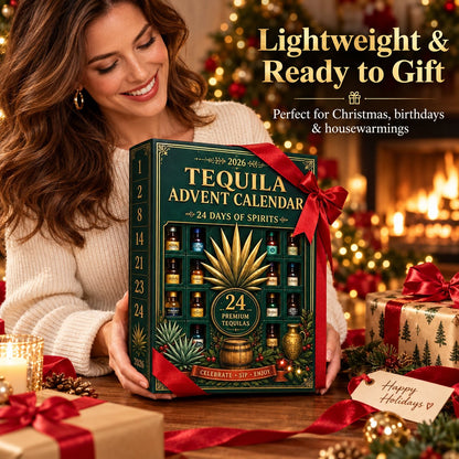 🎁✨24-Day Mini Tequila Bottle Advent  for Holiday Celebration, Bar Table Decor, Collector Gift & Family Countdown